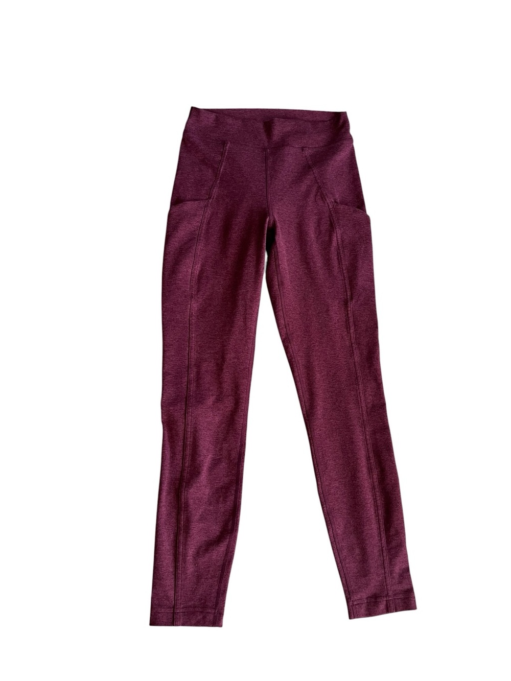 Size 6 Lululemon Soft Sueded High Rise Tight 25”, Garnet - Picture 3 of 5